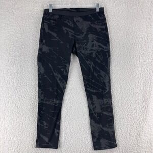 Helmut‎ Lang Black Splatter Pull On Pants Womens Low-Rise Skinny Leg Size 28